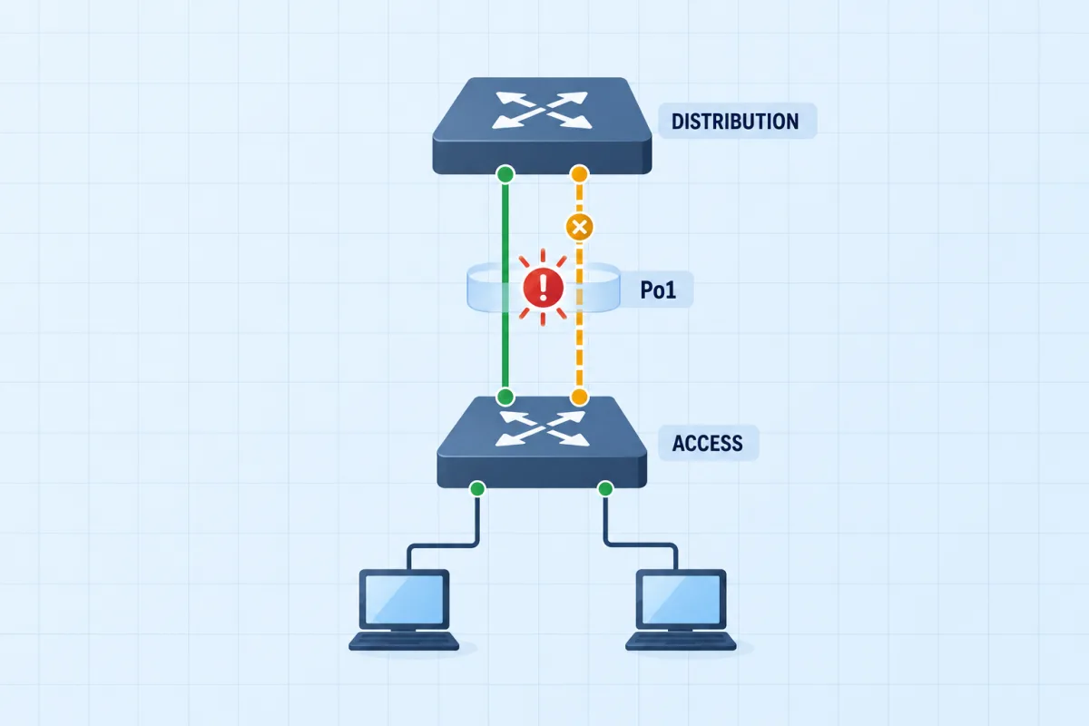 Bundle the Access Uplink: EtherChannel troubleshooting scenario topology